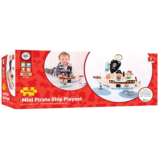 Bigjigs Toys Kalózhajó kalózokkal