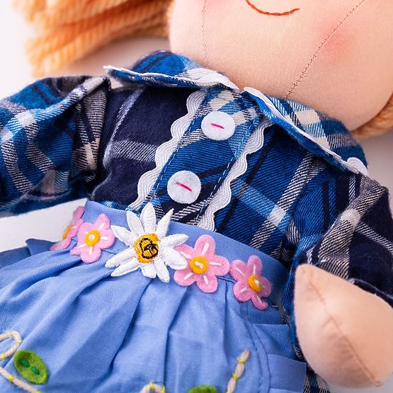 Bigjigs Toys Katie textil baba 34 cm