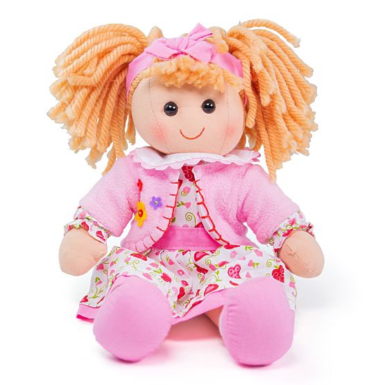 Bigjigs Toys Kelly textil baba 34 cm