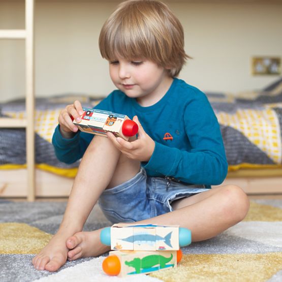 Bigjigs Toys Motorizált roller dzsungel élet