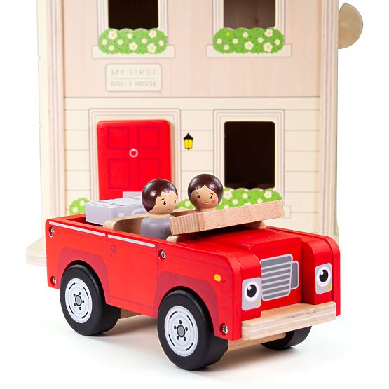 Bigjigs Toys Összecsukható babaház kiegészítőkkel