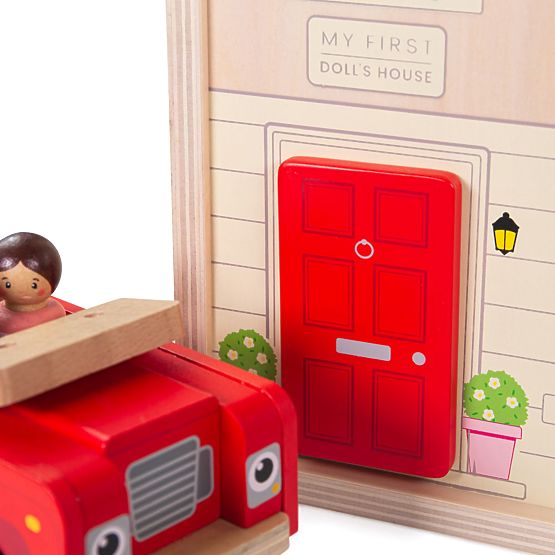 Bigjigs Toys Összecsukható babaház kiegészítőkkel