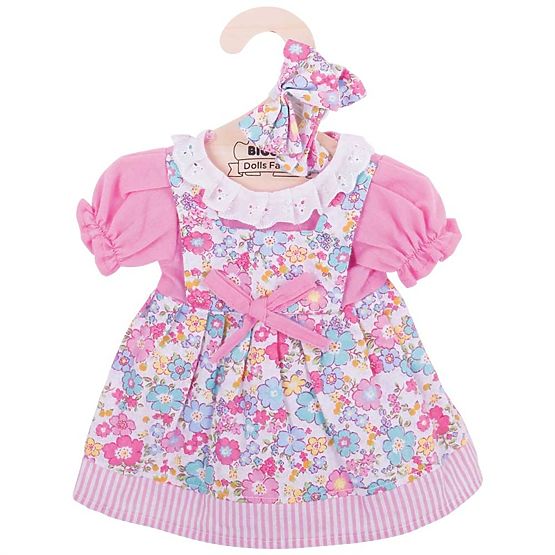 Bigjigs Toys Rózsaszín virágos ruha 38 cm-es babának