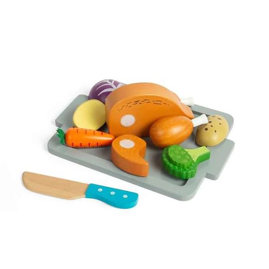 Bigjigs Toys Sült csirke zöldségekkel készlet