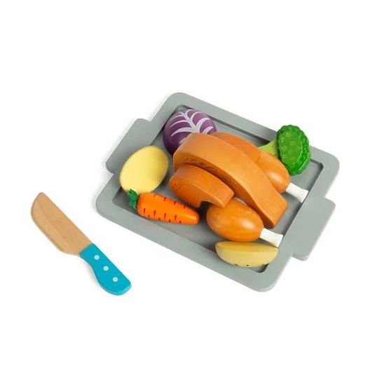 Bigjigs Toys Sült csirke zöldségekkel készlet