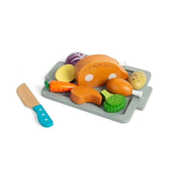 Bigjigs Toys Sült csirke zöldségekkel készlet