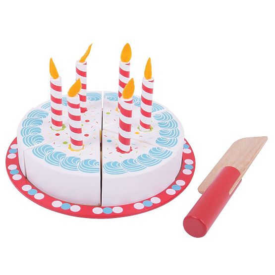 Bigjigs Toys Szeletelhető születésnapi torta