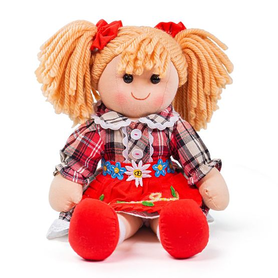 Bigjigs Toys Szövet baba Mandie 34 cm