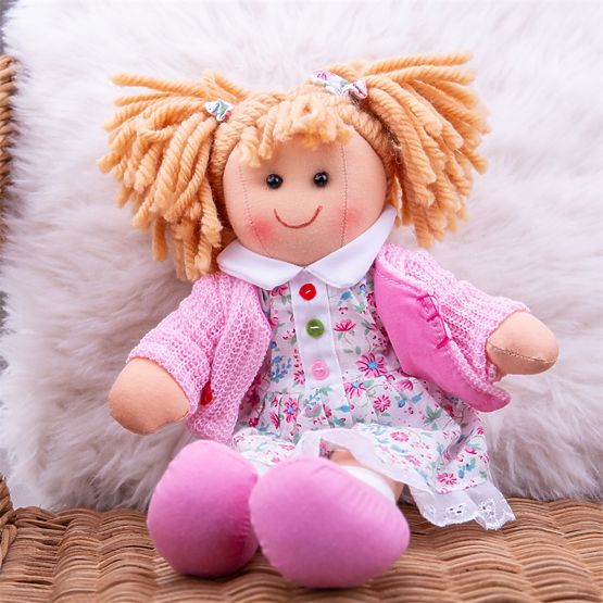 Bigjigs Toys Szövet baba Poppy 28 cm