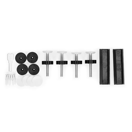 Biztonsági korlát 74-105 cm lépcsőkhöz és ajtókhoz, acél, kiegészítő panelek, fekete ECOTOYS