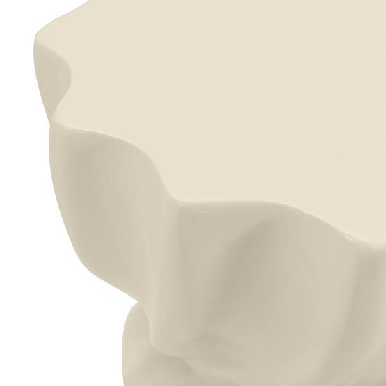 Bloom oldalsó asztal 35 cm, bézs, fényes