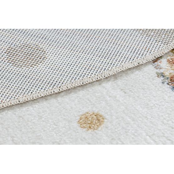 BONO 9614 szőnyeg kör Medve, lufik krémszín / világosszürke