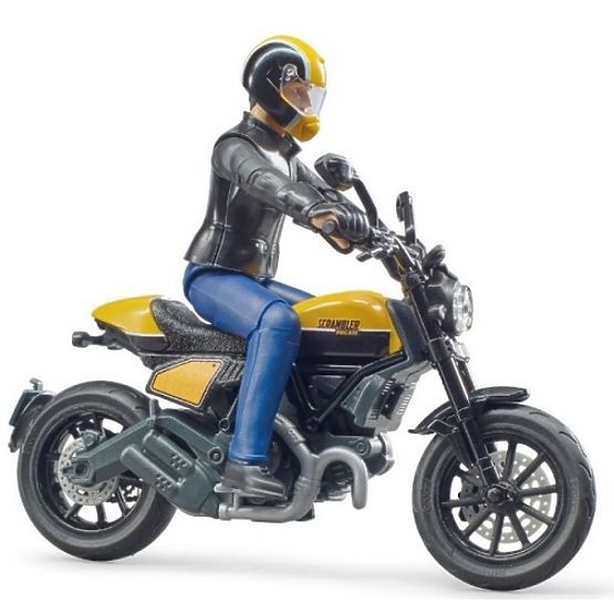 Bruder 63053 BWORLD Scrambler Ducati Cafe Racer motorkerékpár figurával