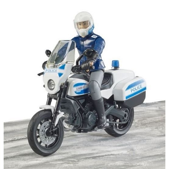 Bruder BWORLD Ducati Scrambler rendőrmotoros motoros figurával