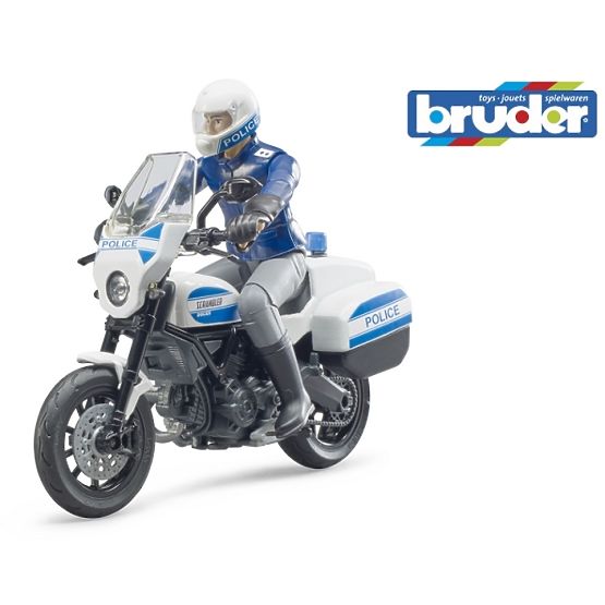 Bruder BWORLD Ducati Scrambler rendőrmotoros motoros figurával