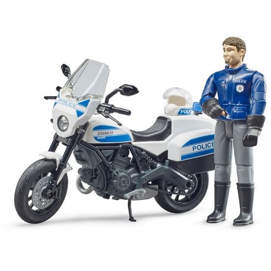 Bruder BWORLD Ducati Scrambler rendőrmotoros motoros figurával