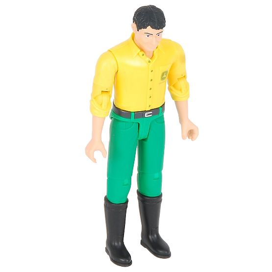 Bruder BWORLD Figura John Deere sárga pólóban, zöld nadrágban