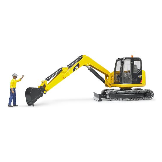 Bruder CAT minikotró figurával