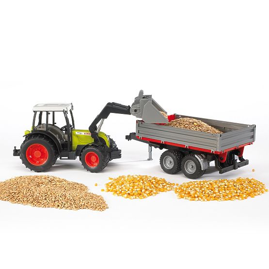 Bruder CLAAS Nectis 267F traktor rakodóval és pótkocsival