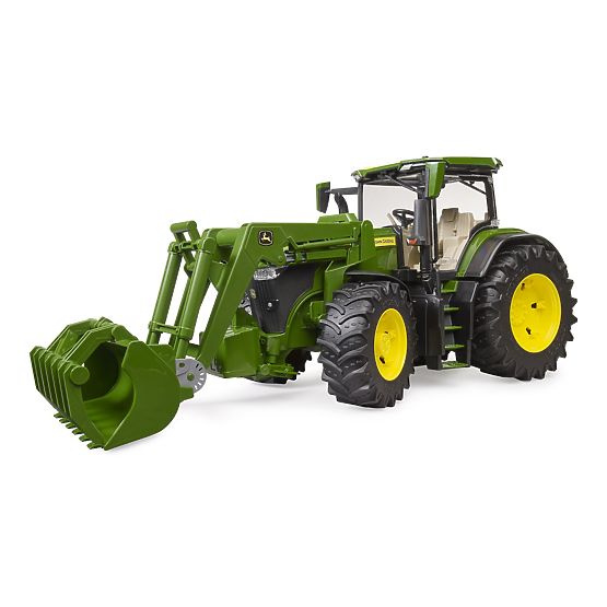 Bruder John Deere 7R 350 traktor homlokrakodóval