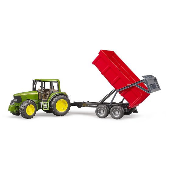 Bruder John Deere traktor és billenős pótkocsi