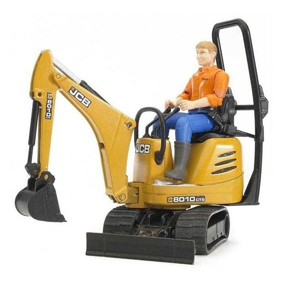 Bruder LAND ROVER + szállító, JCB mini kotrógép