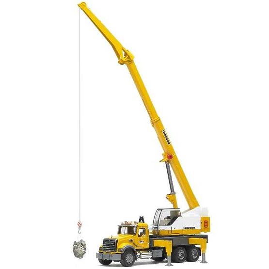 Bruder MACK Granite teherautó LIEBHERR daruval