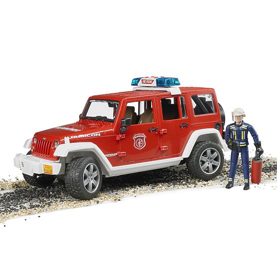 Bruder Piros Tűzoltó JEEP WRANGLER figurával és kiegészítőkkel
