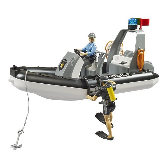 Bruder RAM Rendőrautó csónakkal és két figurával