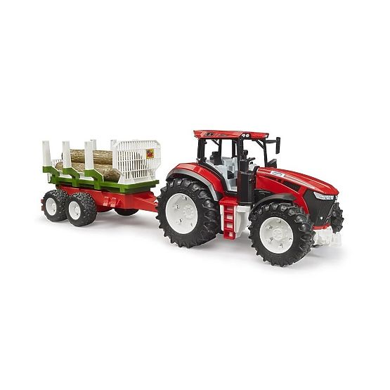 Bruder ROADMAX traktor fa szállító utánfutóval és rönkökkel