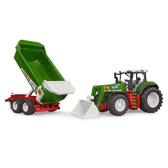 Bruder ROADMAX traktor homlokrakodóval és pótkocsival