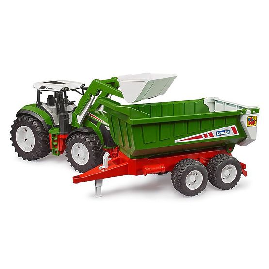 Bruder ROADMAX traktor homlokrakodóval és pótkocsival