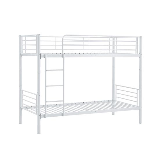 Fém emeletes ágy BUNKY 200x90 cm - fehér
