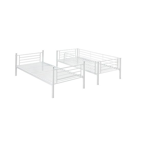 Fém emeletes ágy BUNKY 200x90 cm - fehér