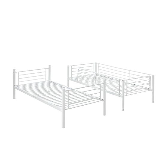 Fém emeletes ágy BUNKY 200x90 cm - fehér
