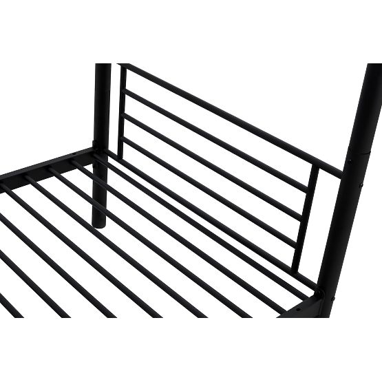 Kétszintes fém ágy BUNKY 200x90 cm - fekete