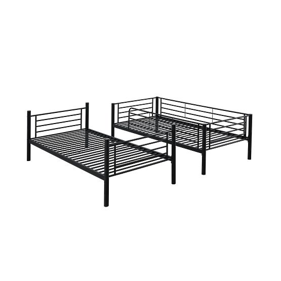 Kétszintes fém ágy BUNKY 200x90 cm - fekete