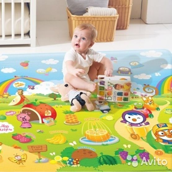 Childrens habos szőnyeg - ABC + gyümölcs paradicsom