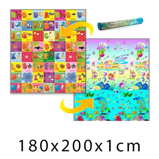 Childrens habos szőnyeg ABC + tengeri világ