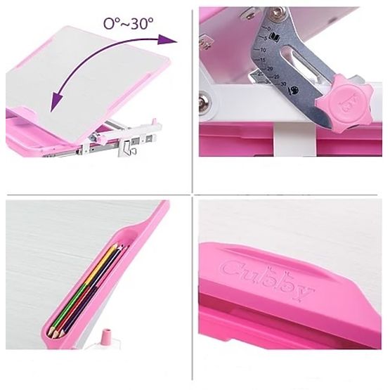 Childrens írás asztal + szék Cubby Lupin - rózsaszín