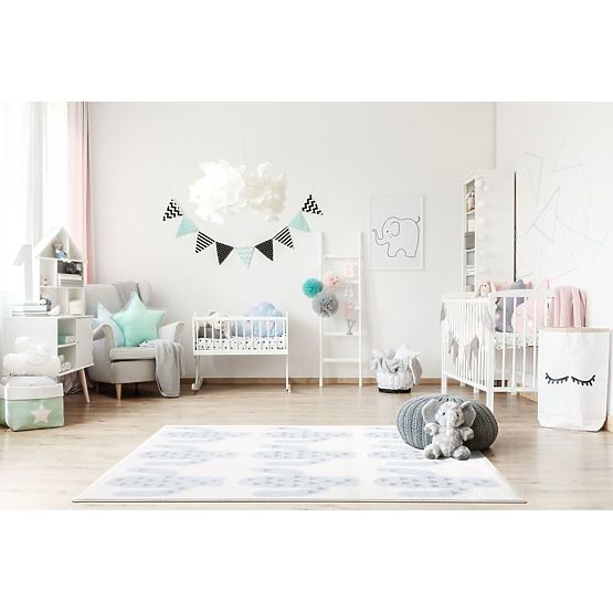 Childrens szőnyeg Kaktusz - krémes kék