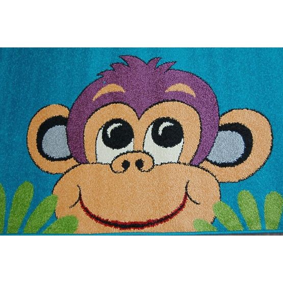 Childrens szőnyeg Monkey - türkiz