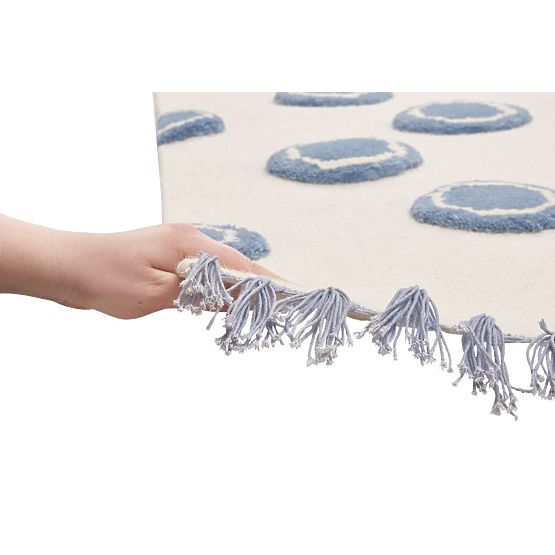 Childrens szőnyeg Ring - krémes kék