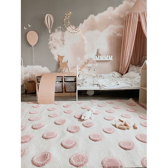 Childrens szőnyeg Ring - krémes rózsaszín