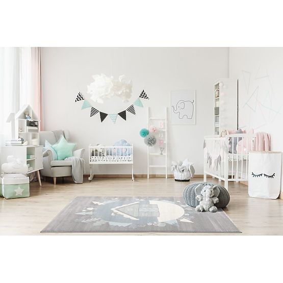 Childrens szőnyeg Scandic Home - szürke-kék