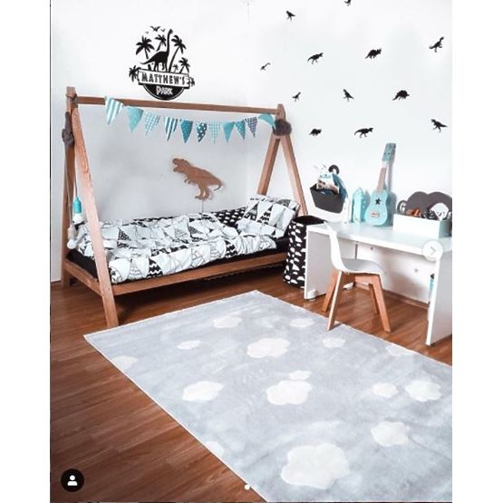 Childrens szőnyeg Sky Cloud - ezüst
