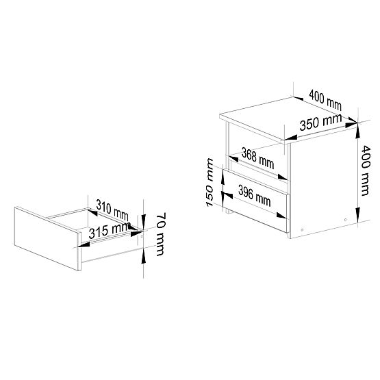 CL1 PK GRAFIT SZÜRKE KOMÓD