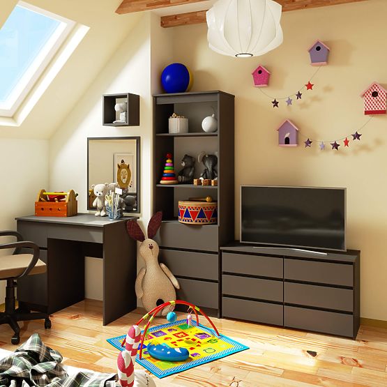 CL100 6SZ PK SZÜRKE KOMÓD