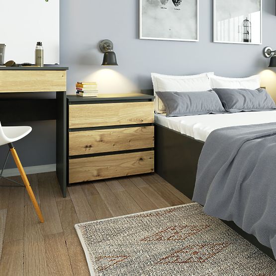 CL3 3SZ CLP PK KOMÓD GRAFIT SZÜRKE / ARTISAN TÖLGY