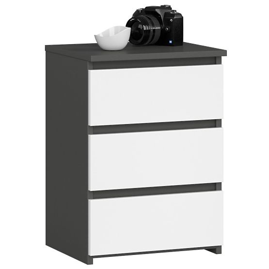 CL3/40 KOMÓD GRAFIT SZÜRKE / FEHÉR